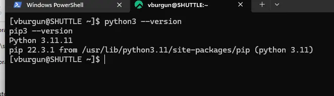 Controle de la version de python