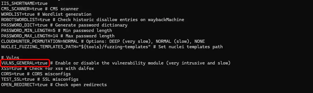 Activation du scan de vulnérabilité