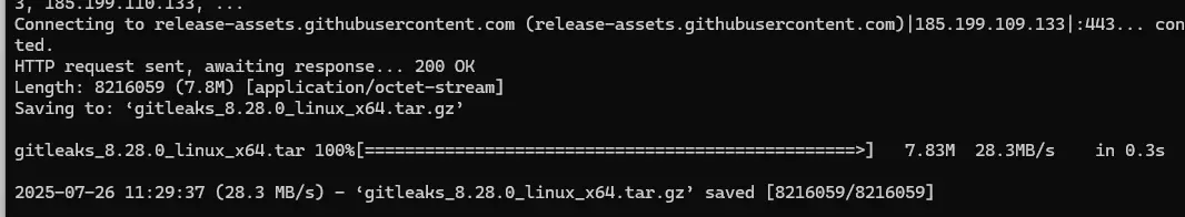 Récupération de gitleak