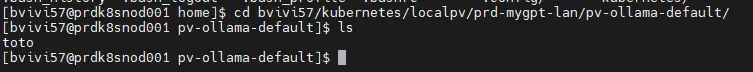 Controle du fichier dans le dossier sur le node
