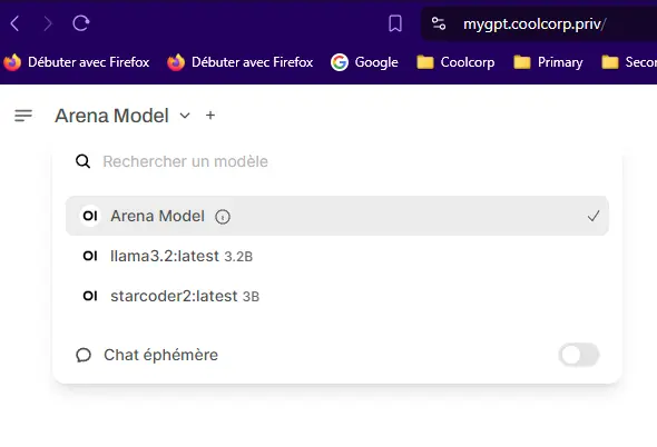 Choix du modèle