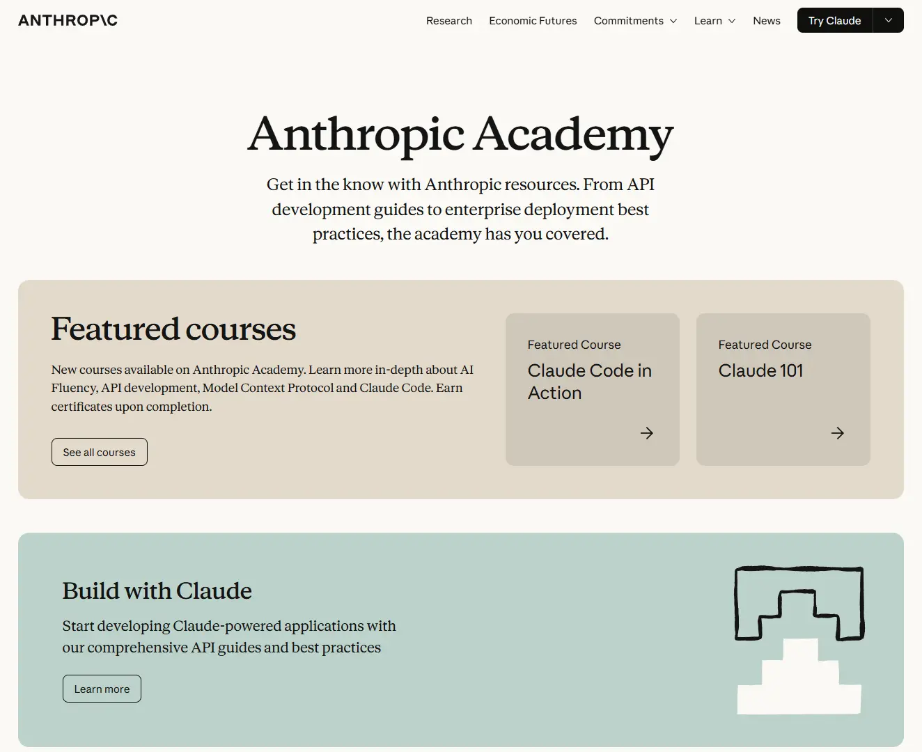 Cours pour claude code: source https://www.anthropic.com/learn