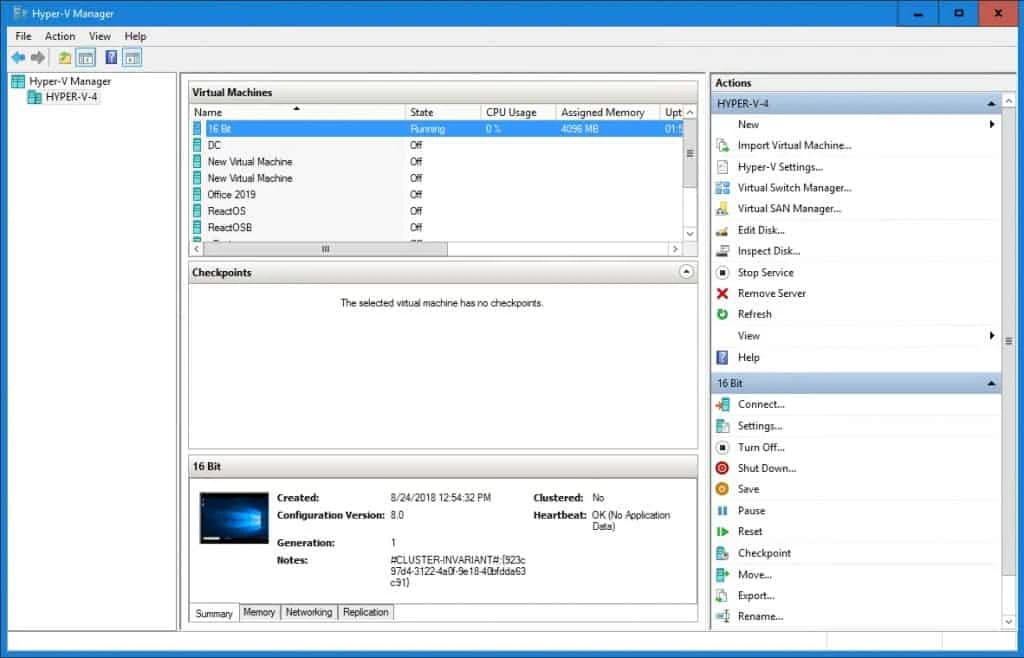Hyper-V GUI