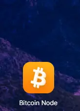 Icone de lancement de Bitcoin Node