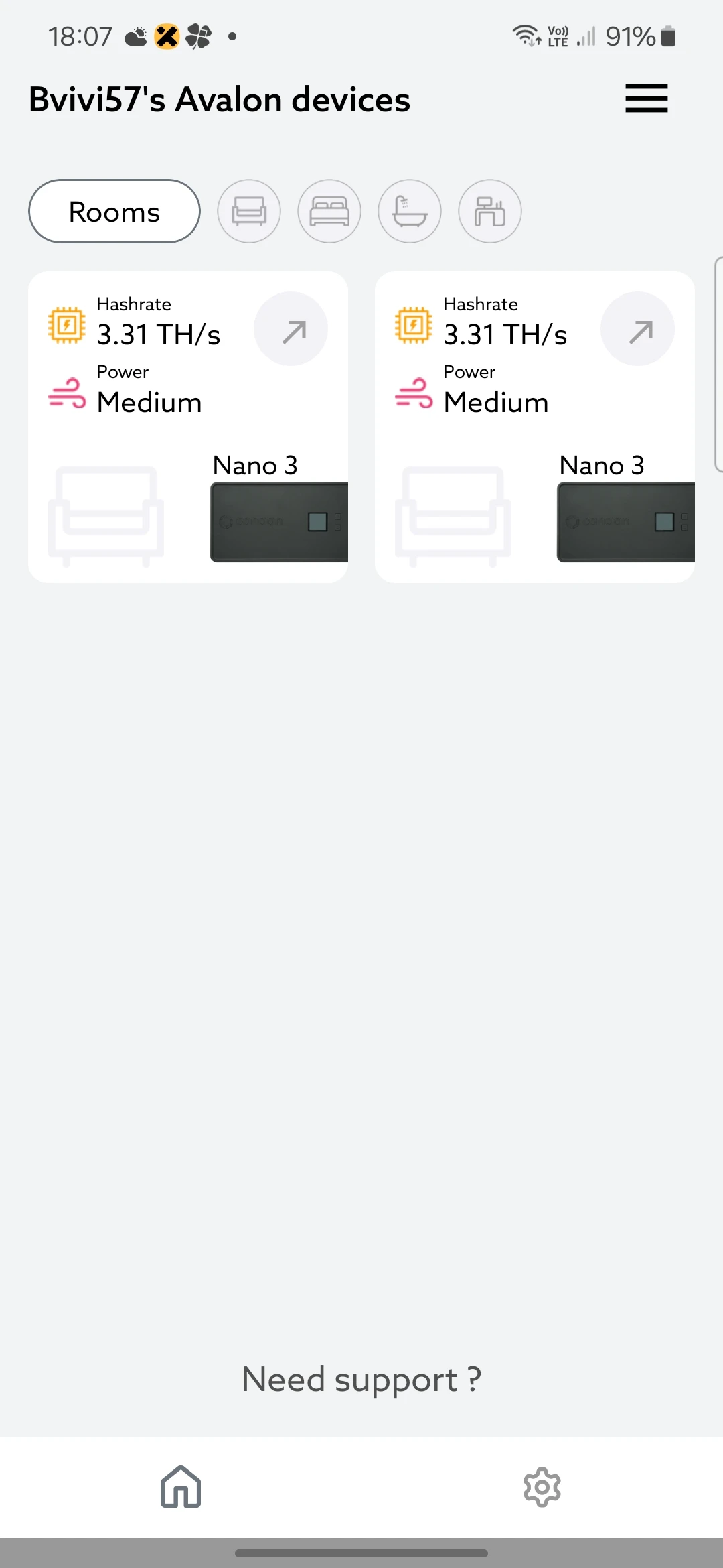 Application mobile de Avalon