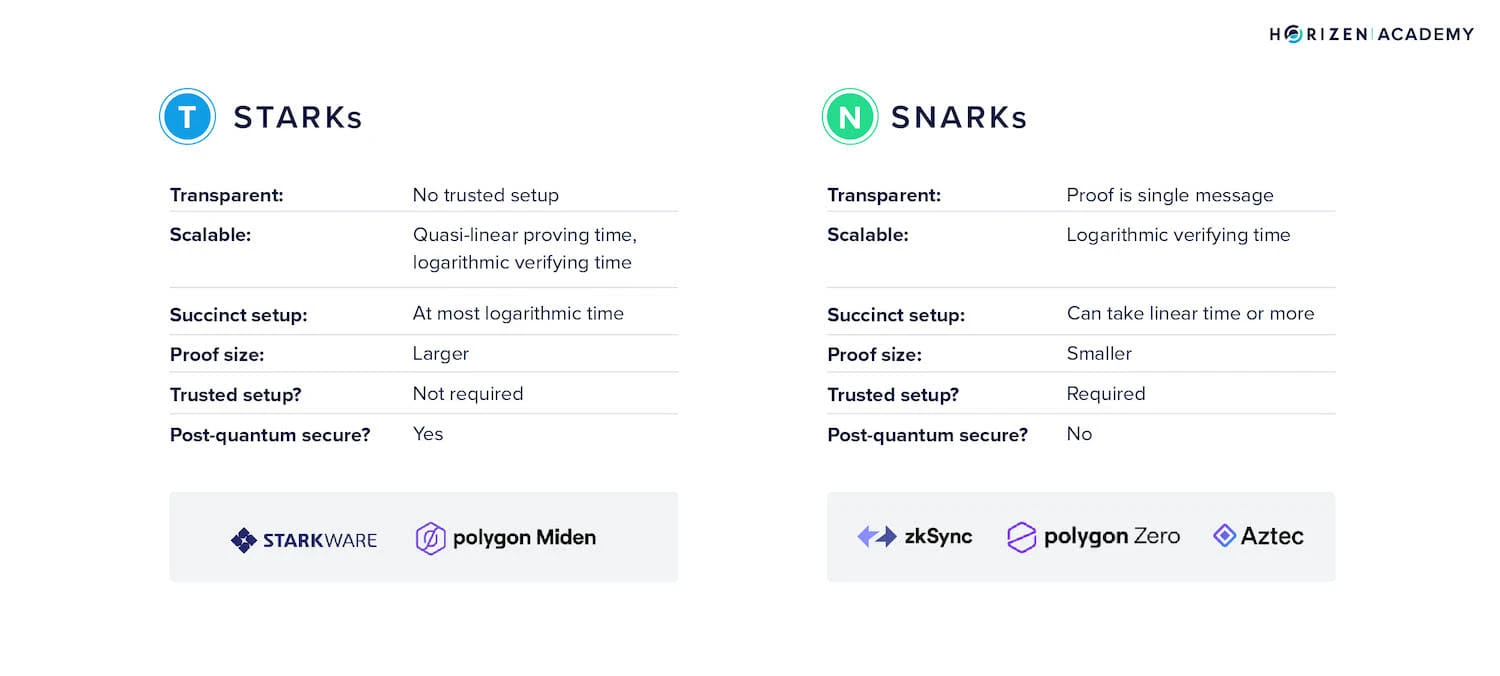 SNARKS vs STARKS