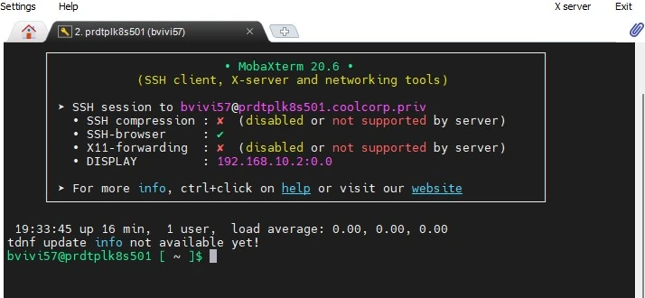 Connexion en SSH avec mon user local