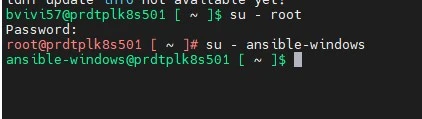 Bascule sur le compte ansible-windows
