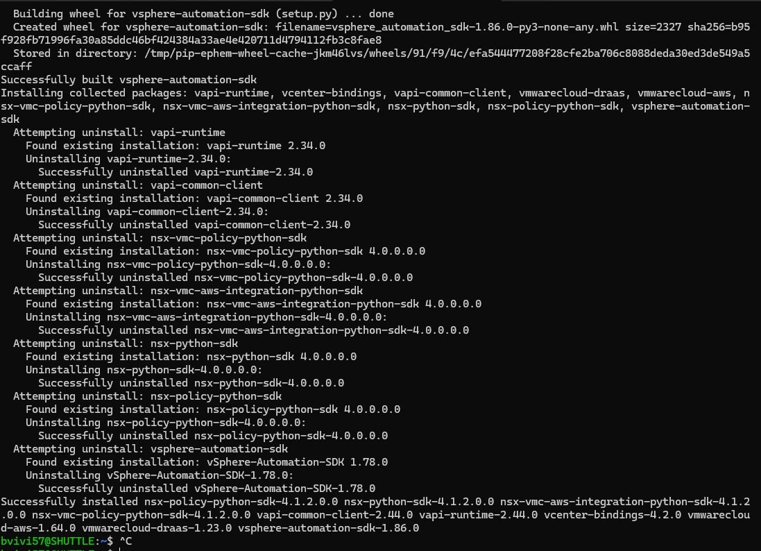 Installation du SDK Python VMware