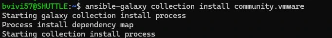 Installation du module communautaire Ansible pour VMware
