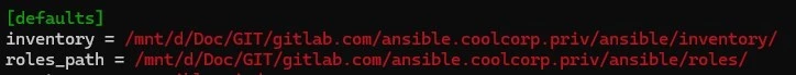 Fichier de configuration ansible
