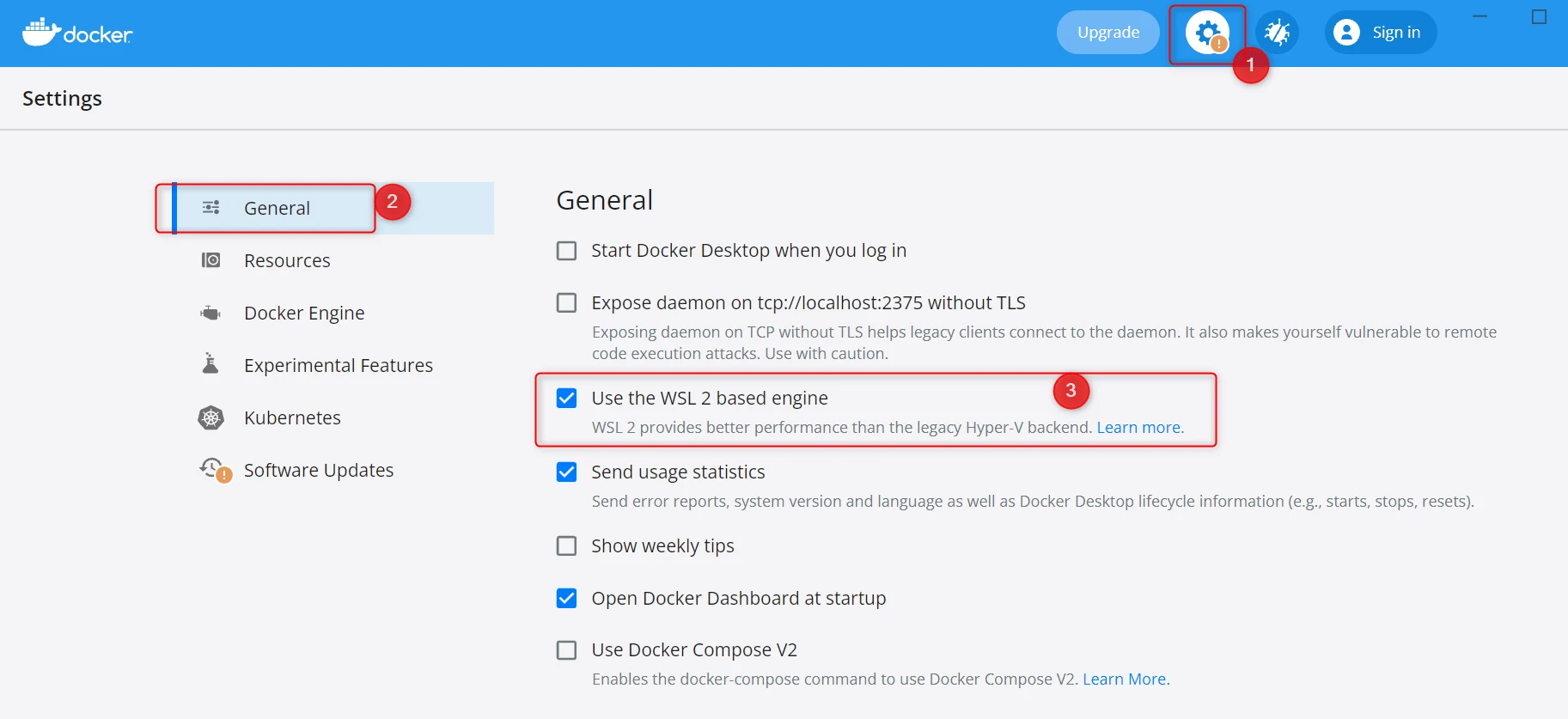 Configuration Docker Desktop