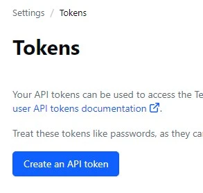 Création d'un token