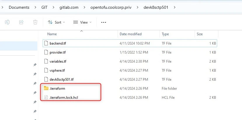 Dossier contenant les opérations réalisées par Terraform
