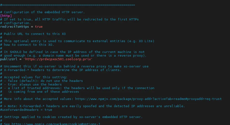 Customisation de la configuration