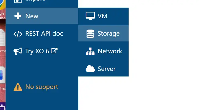 Ajout d'un SR NFS pour le HA dans Xen Orchestra