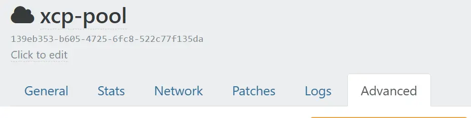 Paramètres avancés du pool - activation auto boot et HA