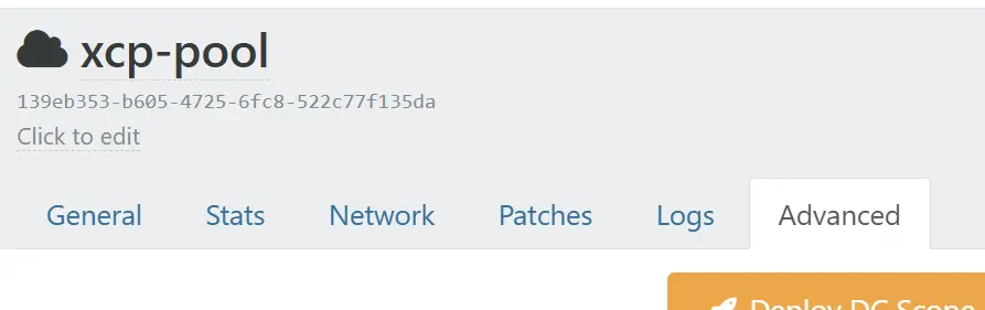 Paramètres avancés du pool - activation auto boot et HA