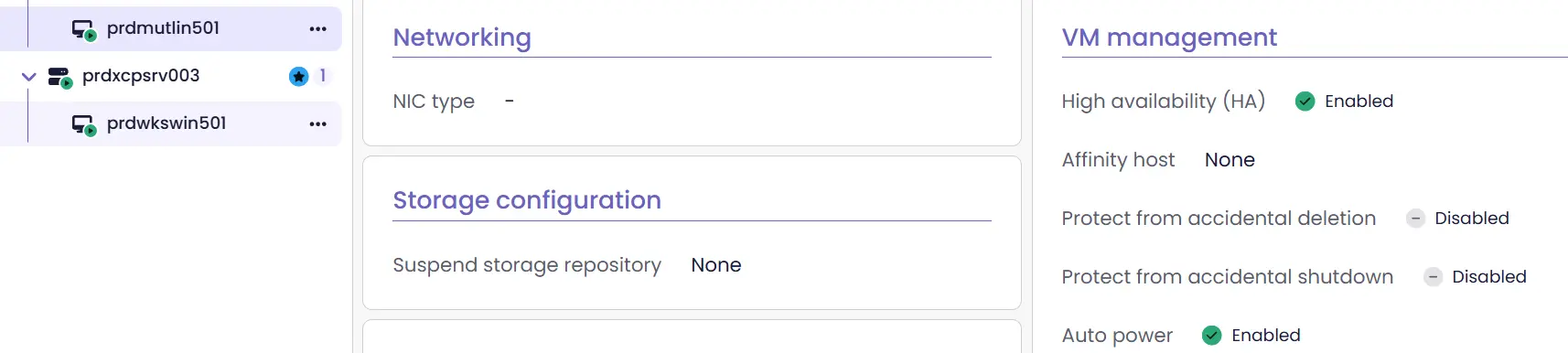 Vue XO 6.0 - HA et auto-démarrage par VM