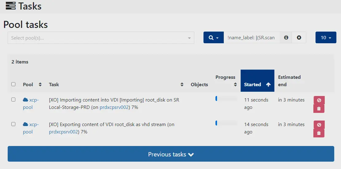 Suivi des actions de migrations