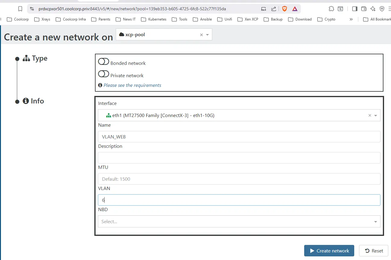 Ajout du réseau VLAN_WEB