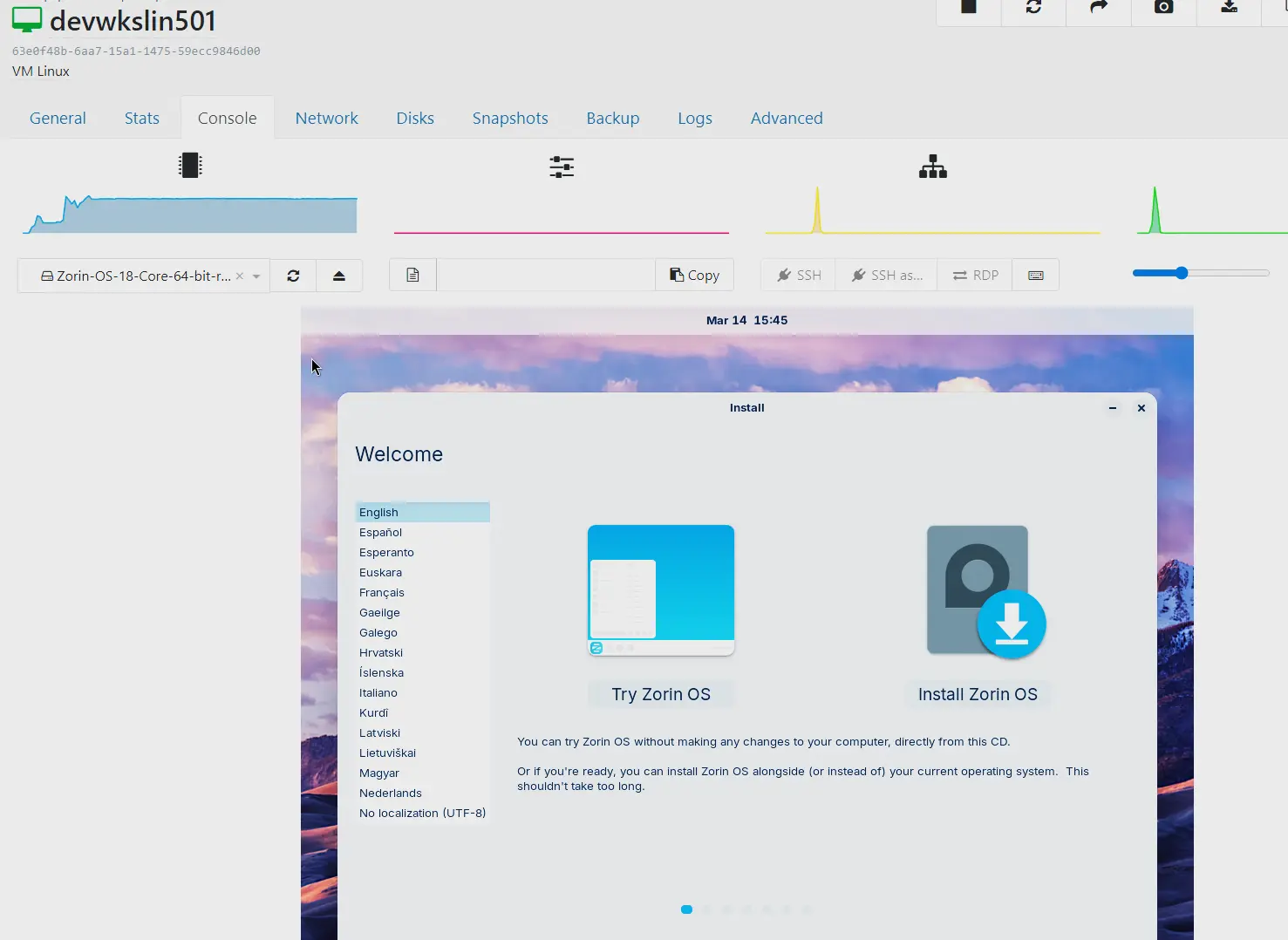 Installation de Zorin OS