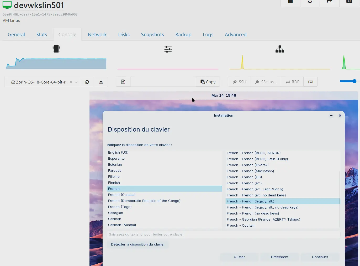 Installation de Zorin OS