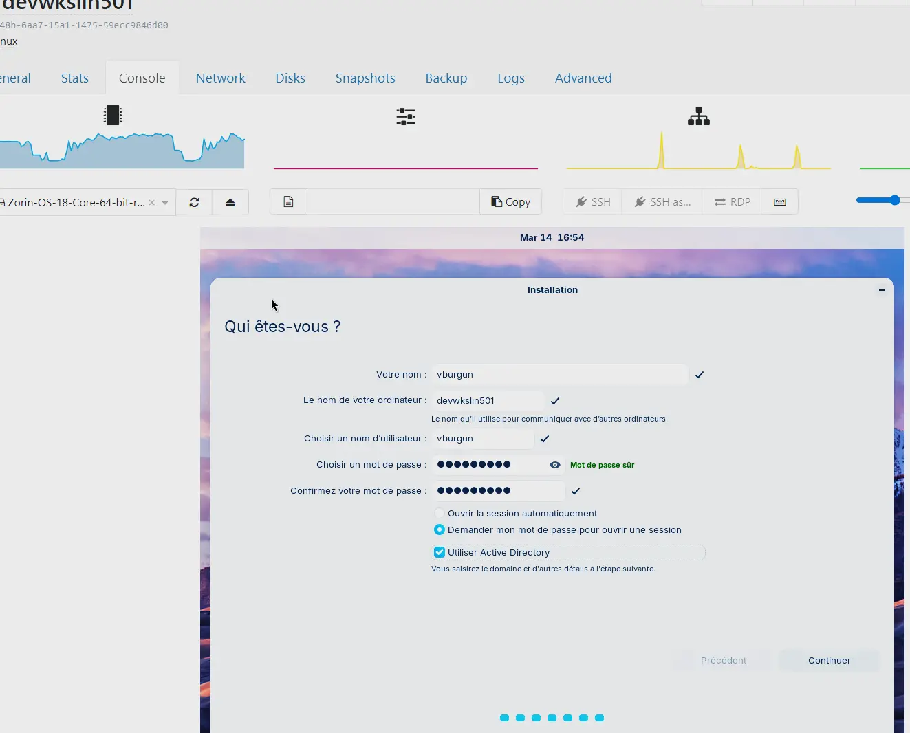 Installation de Zorin OS avec support Ad