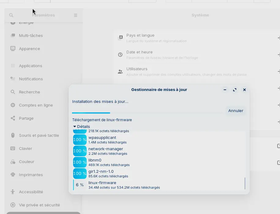 Nouvelles mise à jour