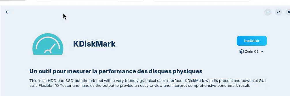 Présence de KdiskMark