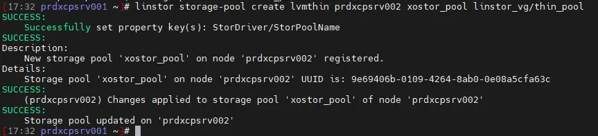 Création des volumes LINSTOR